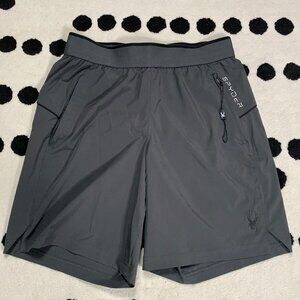 Spyder Active Shorts Mens S Gray Performance Athletic Lightweight Stretch Pocket